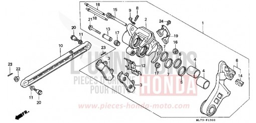 REAR BRAKE CALIPER (1) VFR750FH de 1987